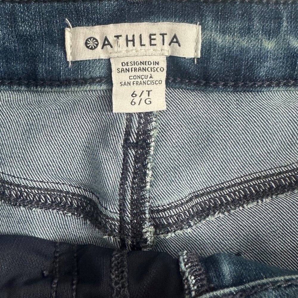 Athleta Dark Wash Bootcut Jeans Slight Flare Size 6 - Picture 4 of 7